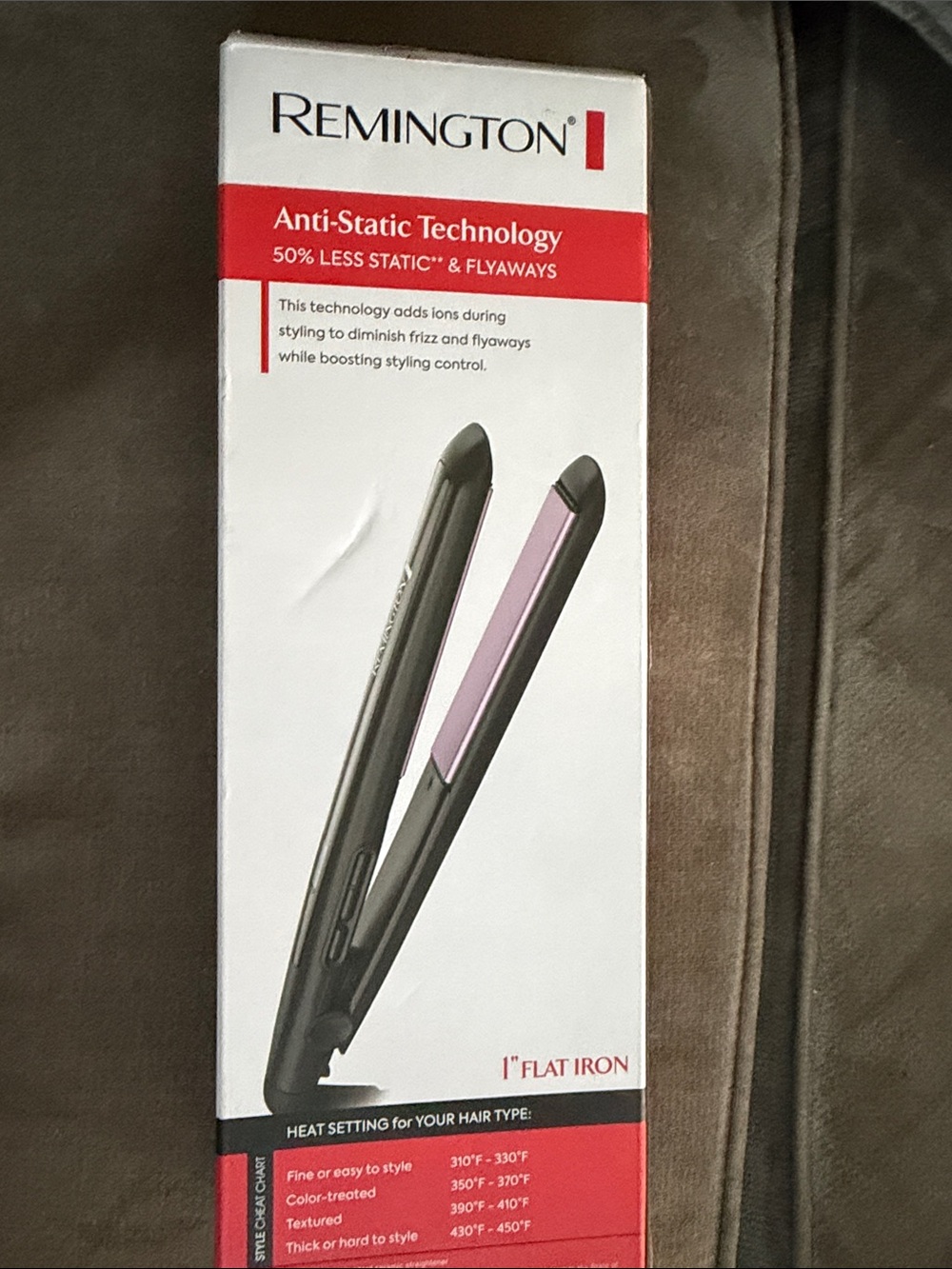 Remington Black Flat Iron with Pink Plates